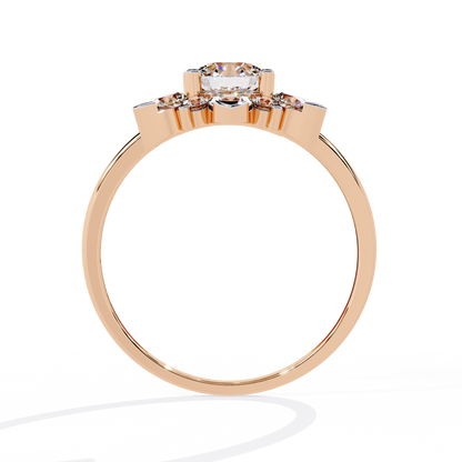Etoile Bloom – Lab Diamond Cluster Flower Ring in 14K Gold