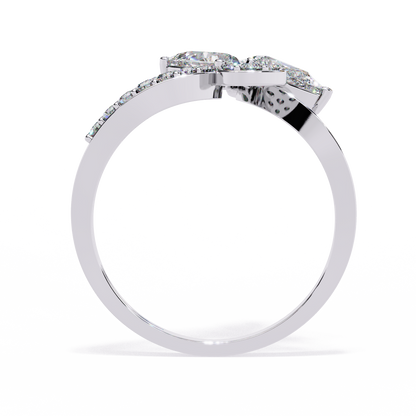 Petal Cluster – Pear Lab Diamond Floral Ring in 14K Gold