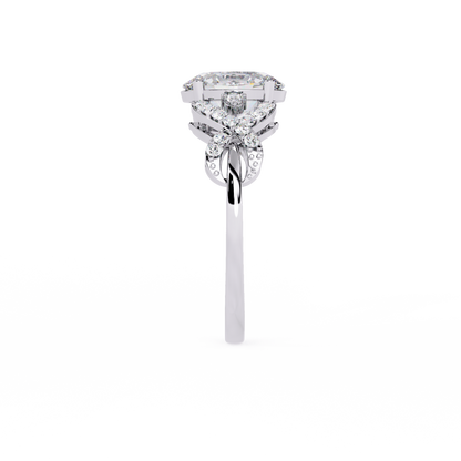 Infinity Crown – Oval Diamond Twisted Band Ring in 14K Gold
