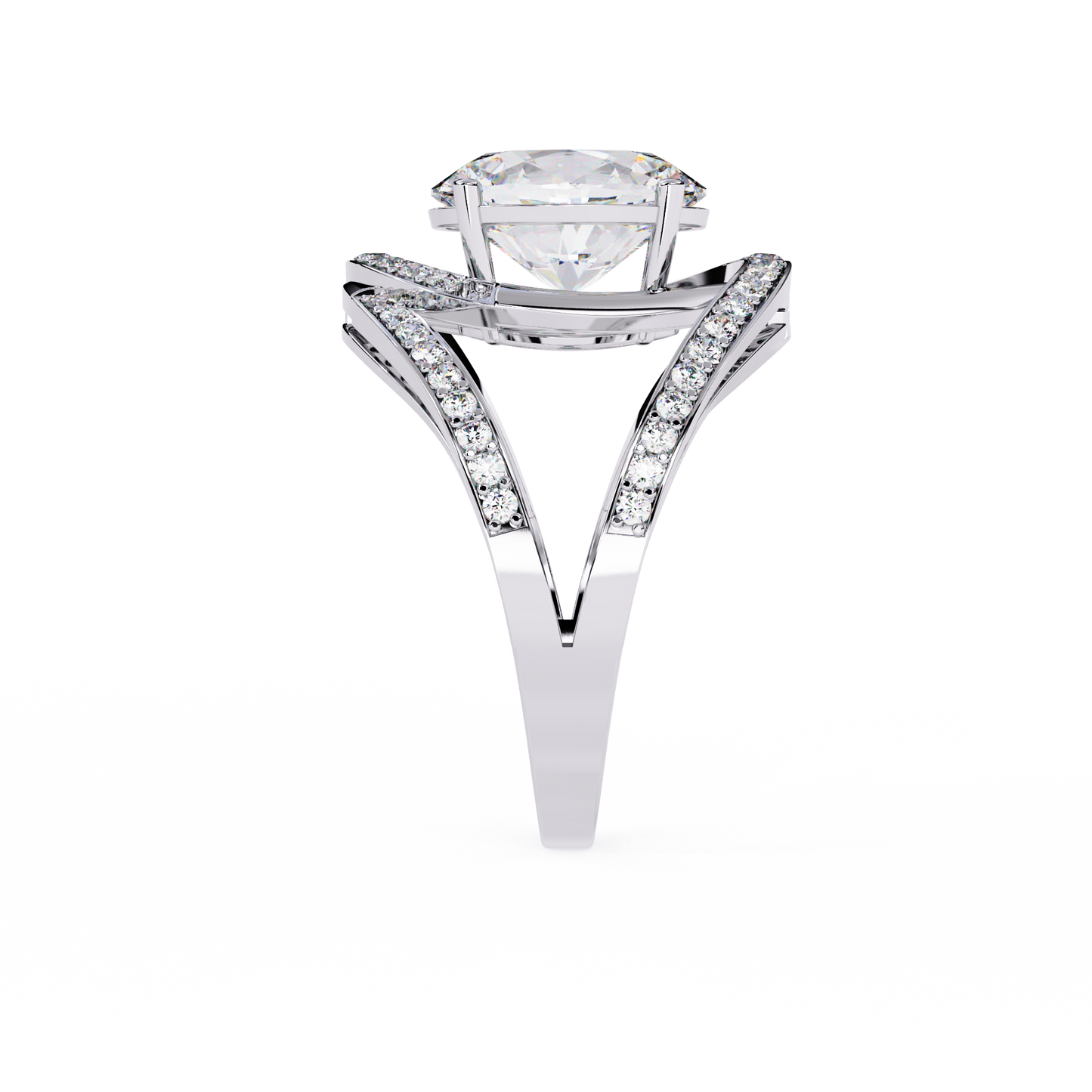 Celestial Orbit – Oval Diamond Wrap Ring in 14K Gold