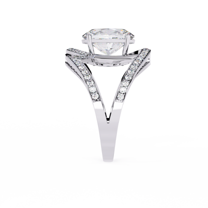 Celestial Orbit – Oval Diamond Wrap Ring in 14K Gold