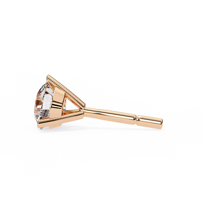 Aurora Studs – Round Diamond Classic Basket Earrings