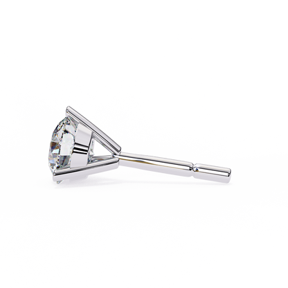 Aurora Studs – Round Diamond Classic Basket Earrings
