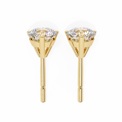 Aurora Studs – Round Diamond Classic Basket Earrings