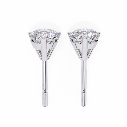 Aurora Studs – Round Diamond Classic Basket Earrings
