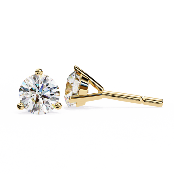 Aurora Studs – Round Diamond Classic Basket Earrings