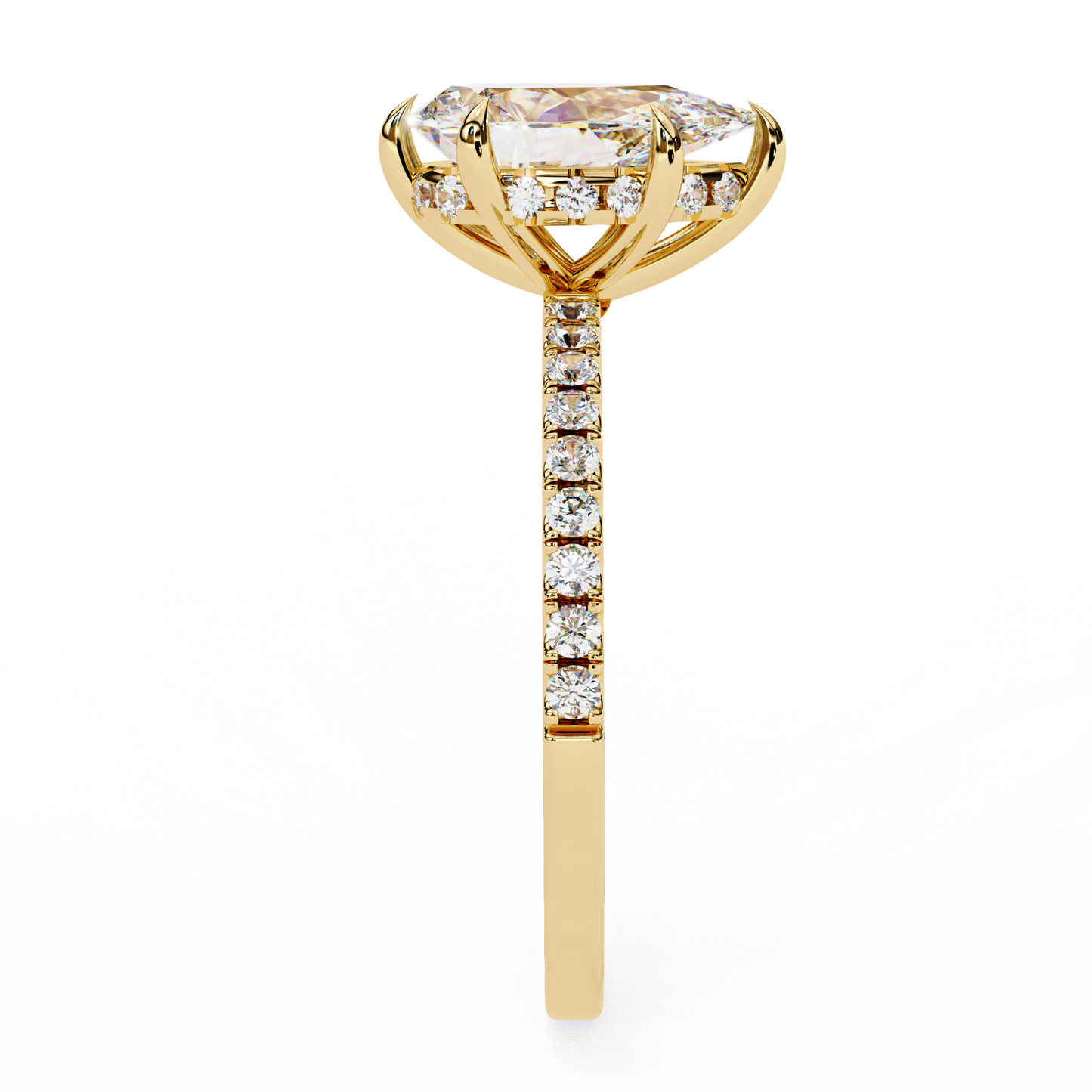 Crownrise – Pear & Round Lab Diamond Regal Ring