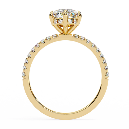 Crownrise – Pear & Round Lab Diamond Regal Ring
