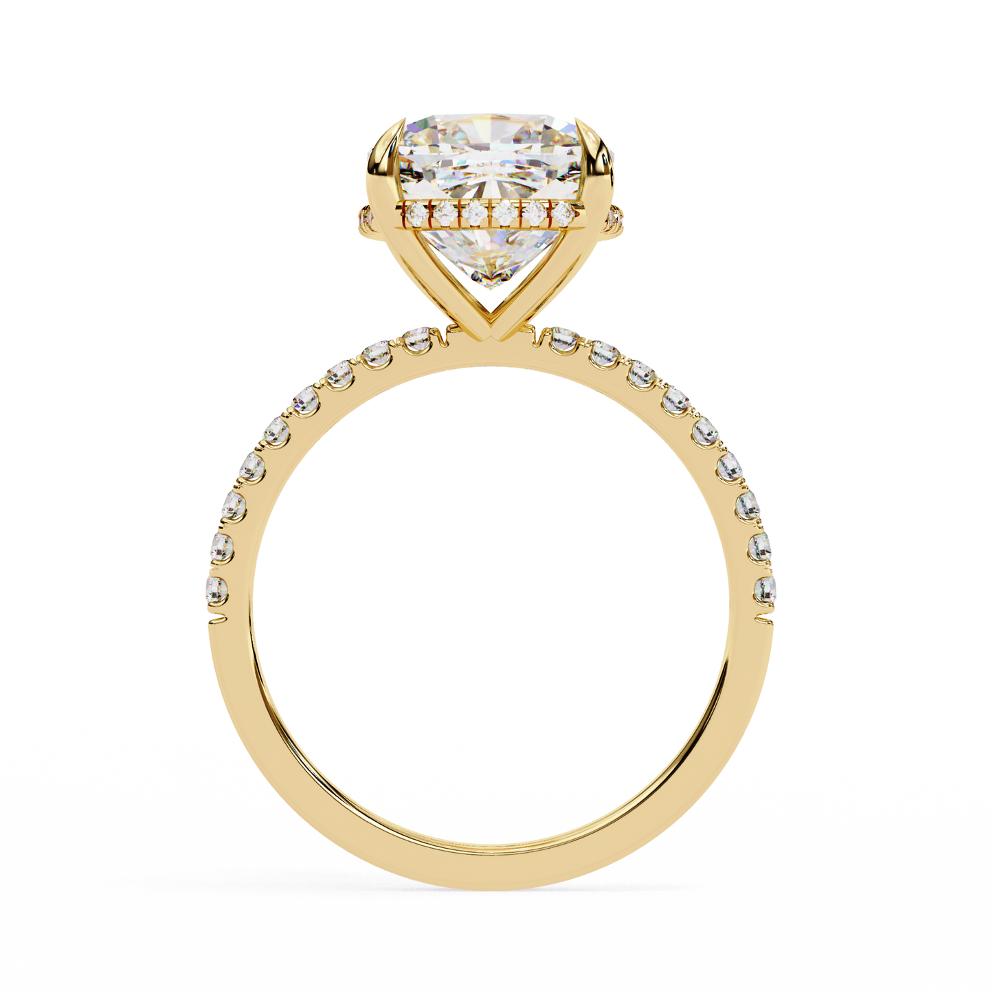 Vertex Charm – Cushion & Round Lab Diamond Double Halo Ring