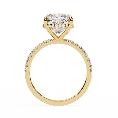 Vertex Charm – Cushion & Round Lab Diamond Double Halo Ring