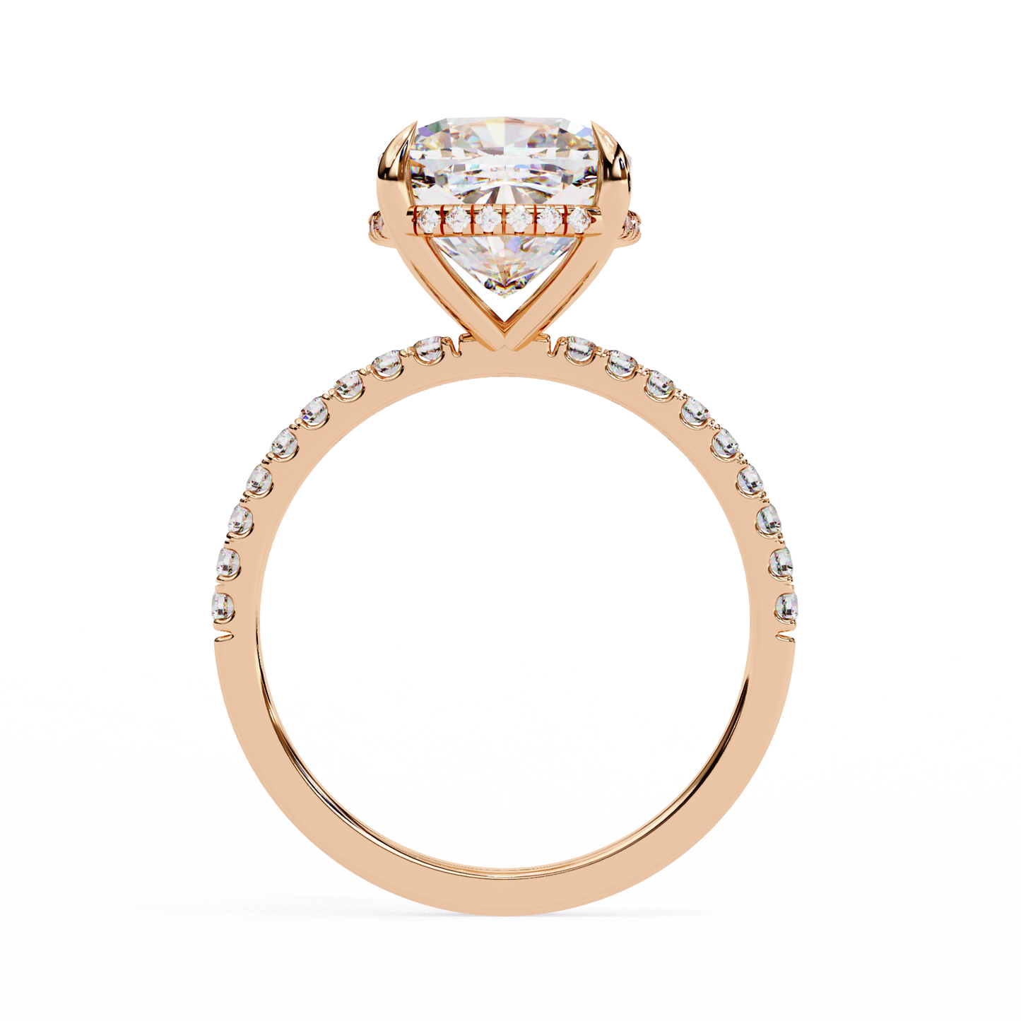 Vertex Charm – Cushion & Round Lab Diamond Double Halo Ring