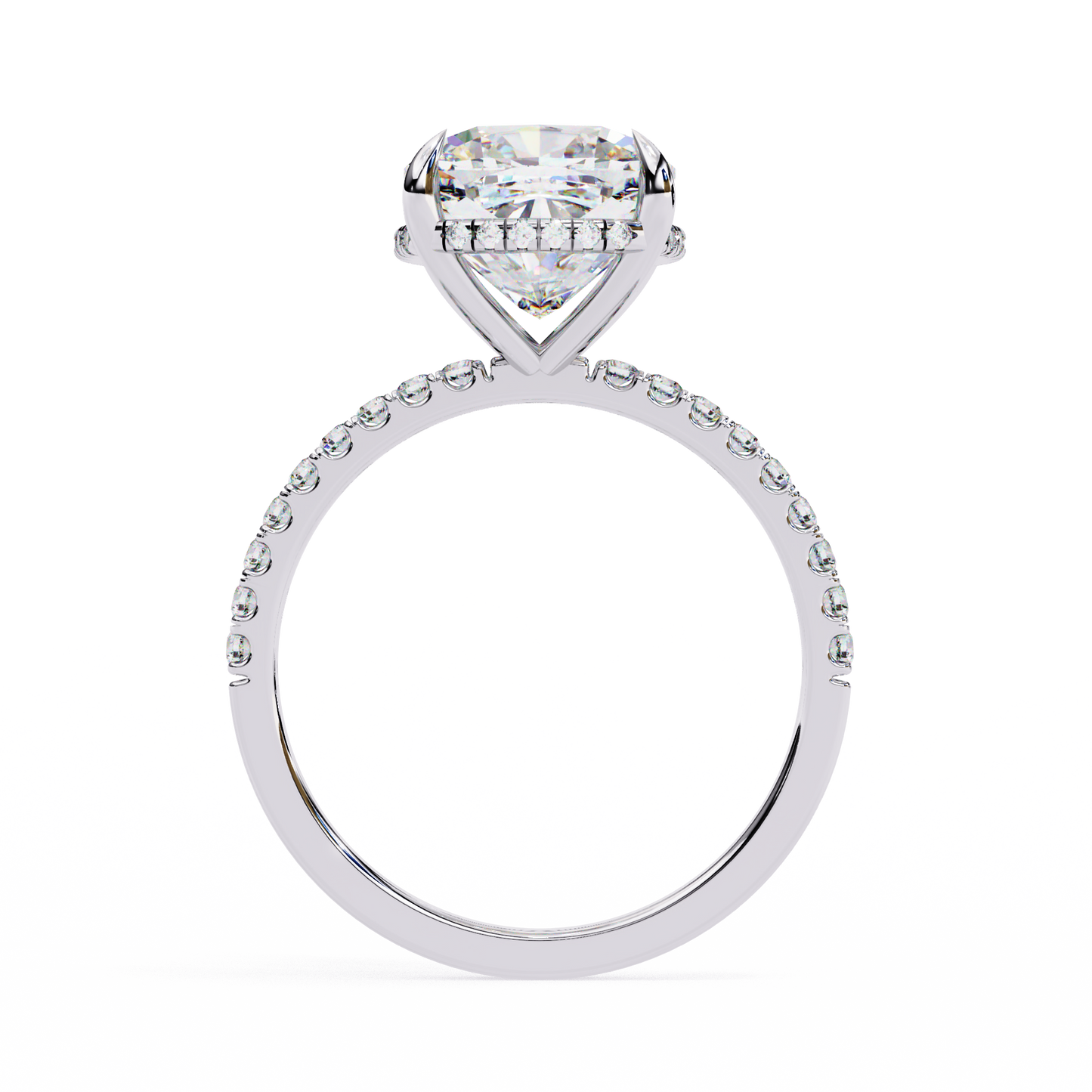 Vertex Charm – Cushion & Round Lab Diamond Double Halo Ring