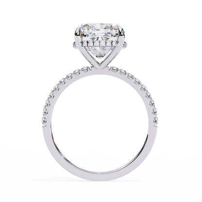 Vertex Charm – Cushion & Round Lab Diamond Double Halo Ring