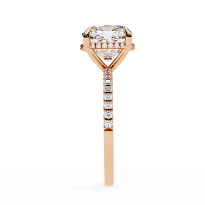 Vertex Charm – Cushion & Round Lab Diamond Double Halo Ring