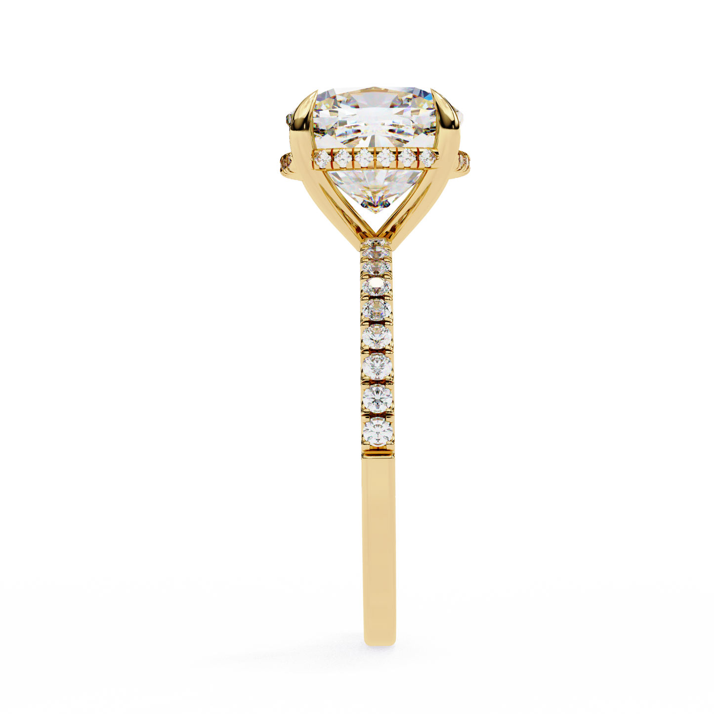 Vertex Charm – Cushion & Round Lab Diamond Double Halo Ring