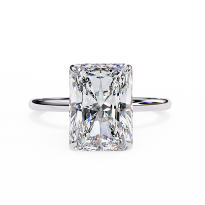 Emerald Linea – Lab Diamond Ring with Graduated Shank in 14K Gold