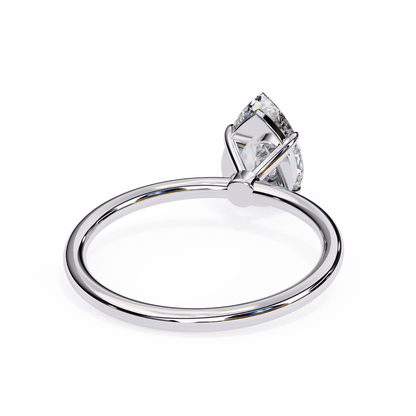 Teardrop Grace – Pear Lab Diamond Solitaire Ring in 14K Gold