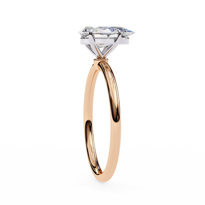 Teardrop Grace – Pear Lab Diamond Solitaire Ring in 14K Gold
