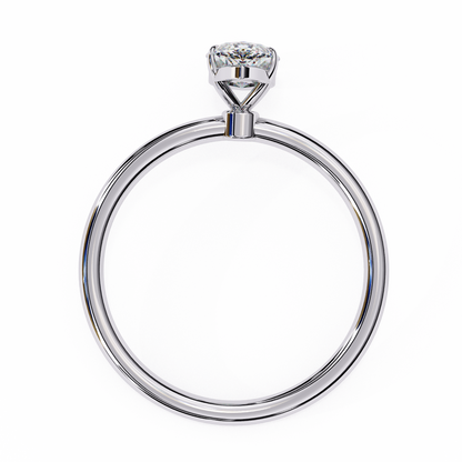 Marquise Edge – Lab Diamond Ring with Tapered Shank in 14K Gold
