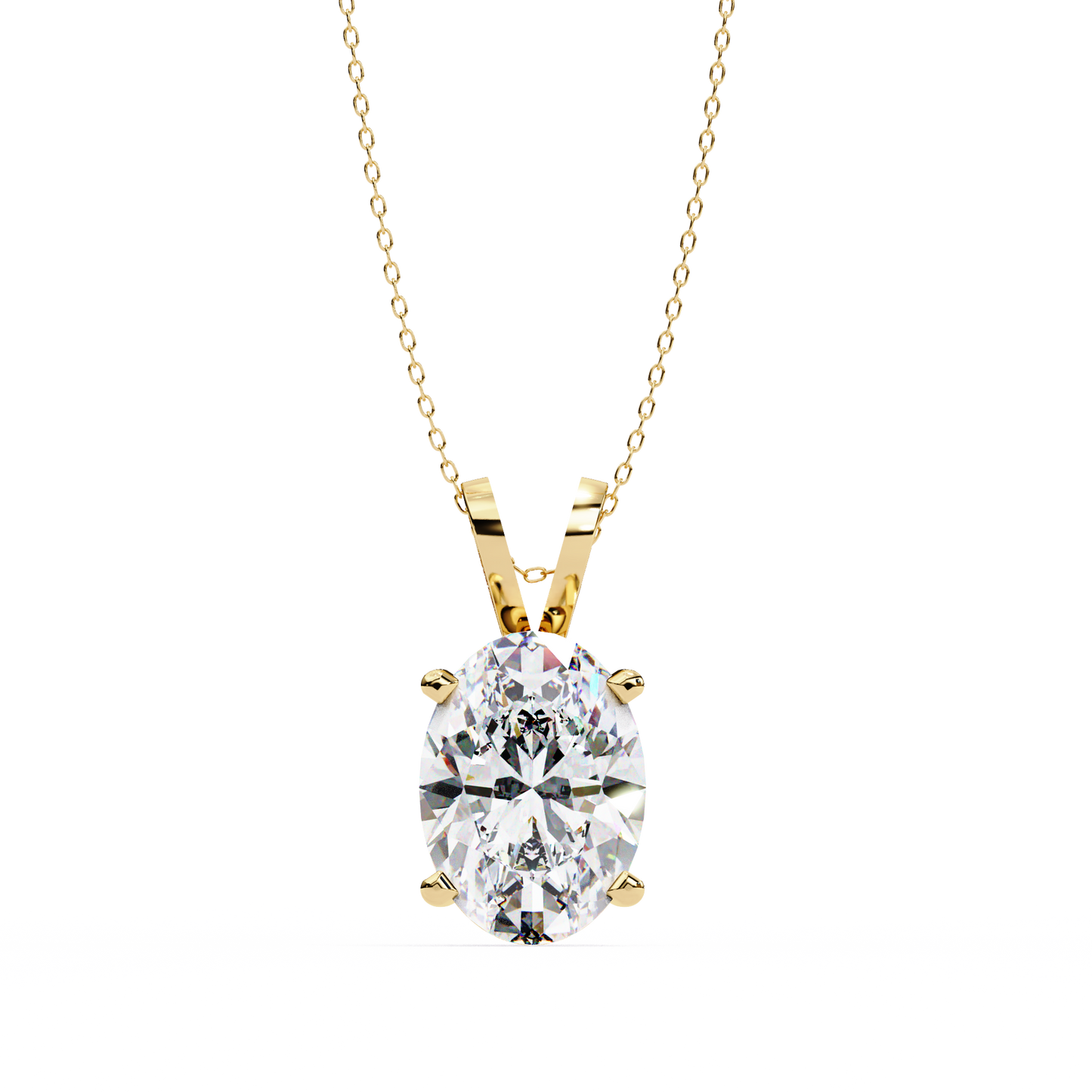 Oval Serenity – Oval Lab Diamond Minimalist Chain Pendant
