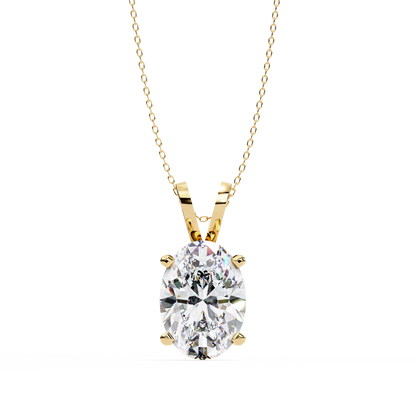 Oval Serenity – Oval Lab Diamond Minimalist Chain Pendant