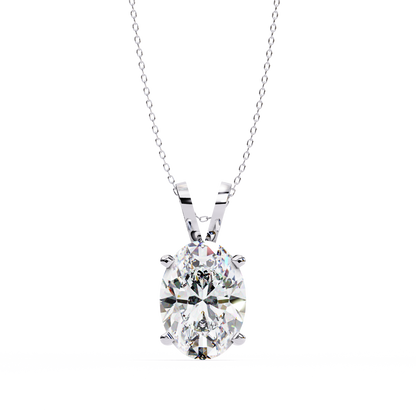 Oval Serenity – Oval Lab Diamond Minimalist Chain Pendant