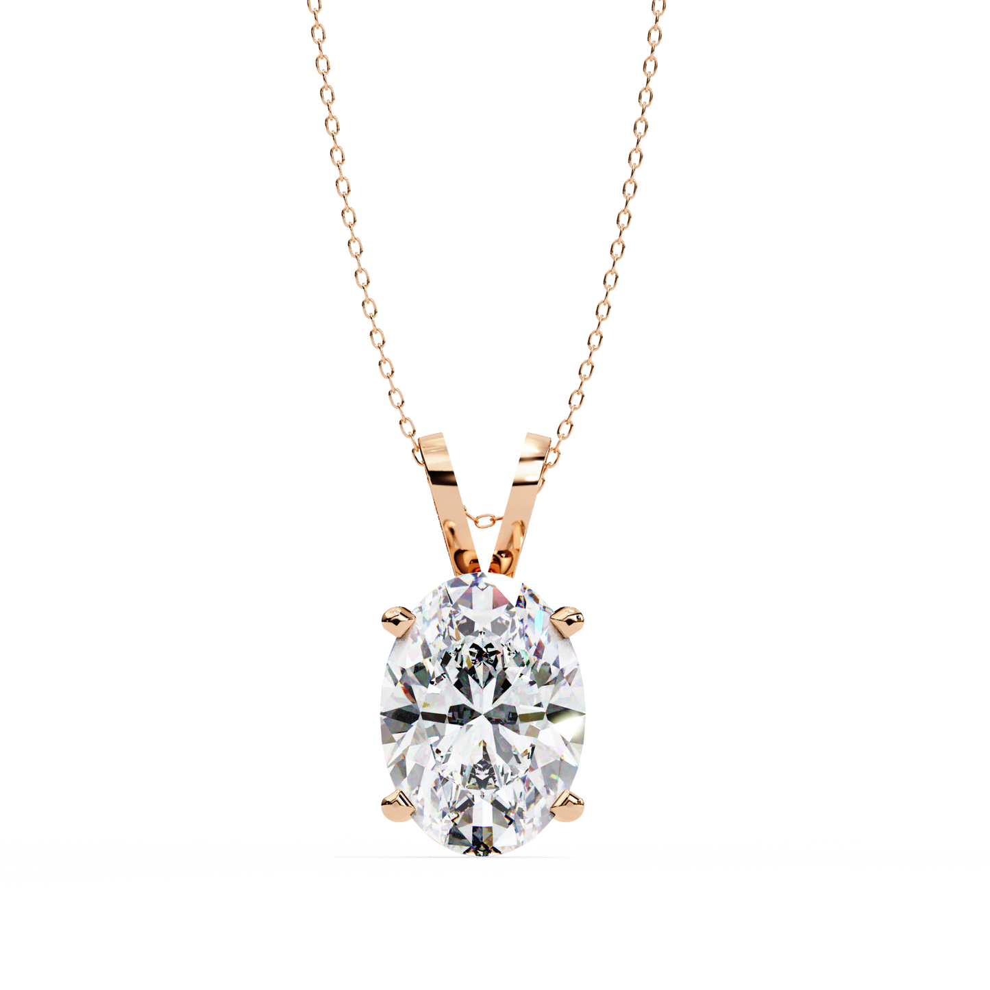 Oval Serenity – Oval Lab Diamond Minimalist Chain Pendant