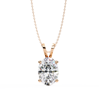 Oval Serenity – Oval Lab Diamond Minimalist Chain Pendant