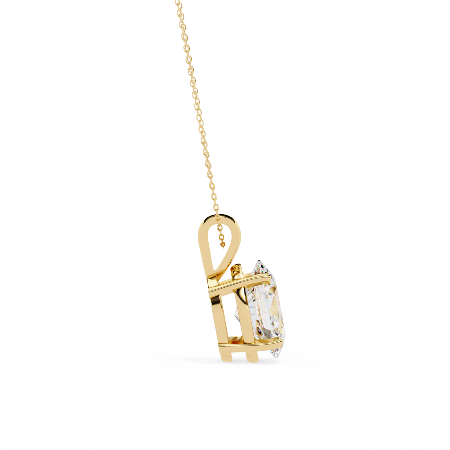 Oval Serenity – Oval Lab Diamond Minimalist Chain Pendant