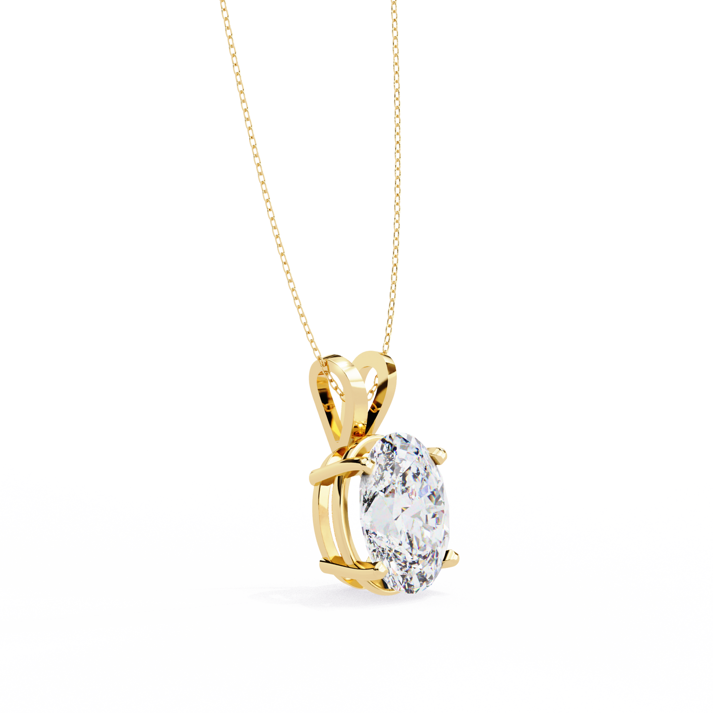 Oval Serenity – Oval Lab Diamond Minimalist Chain Pendant