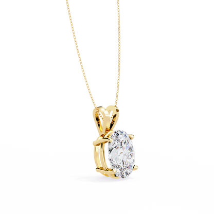 Oval Serenity – Oval Lab Diamond Minimalist Chain Pendant