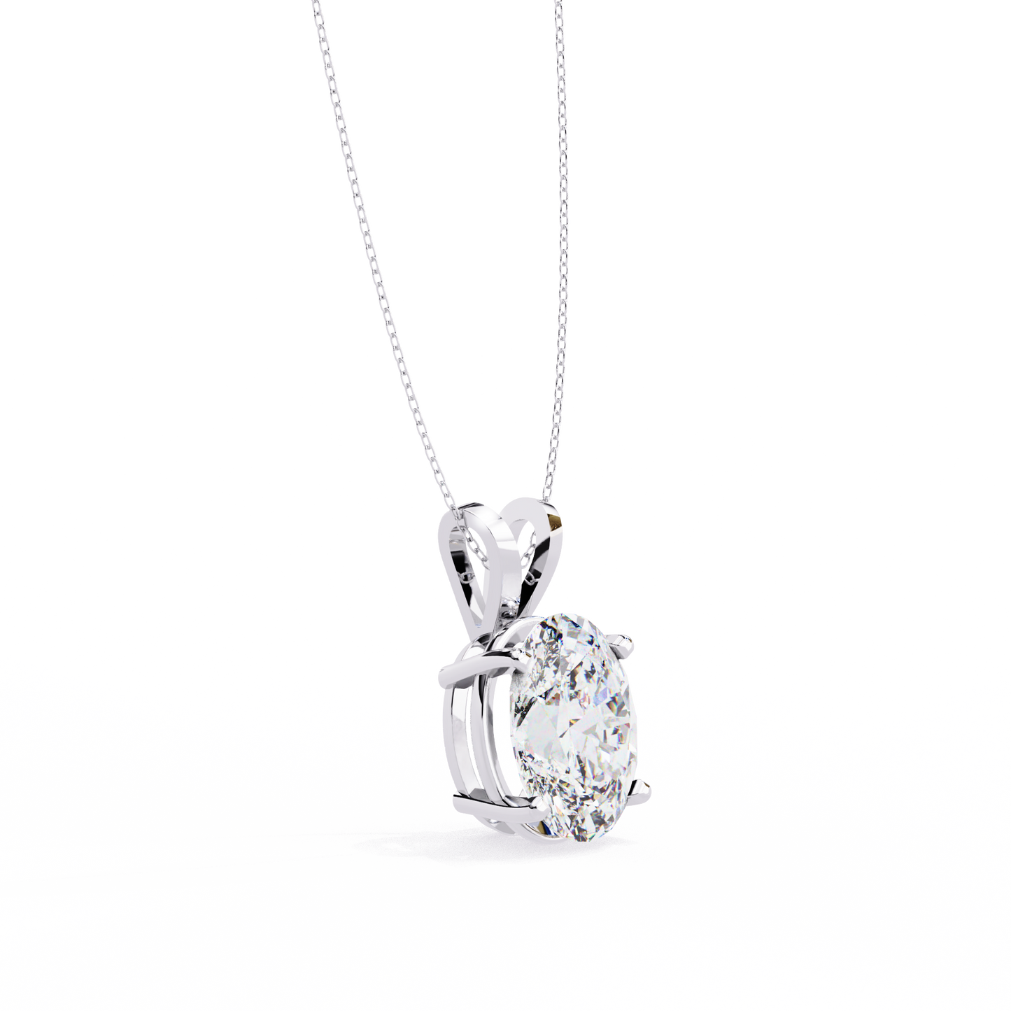 Oval Serenity – Oval Lab Diamond Minimalist Chain Pendant