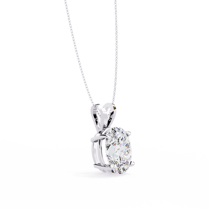 Oval Serenity – Oval Lab Diamond Minimalist Chain Pendant