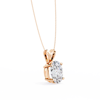 Oval Serenity – Oval Lab Diamond Minimalist Chain Pendant