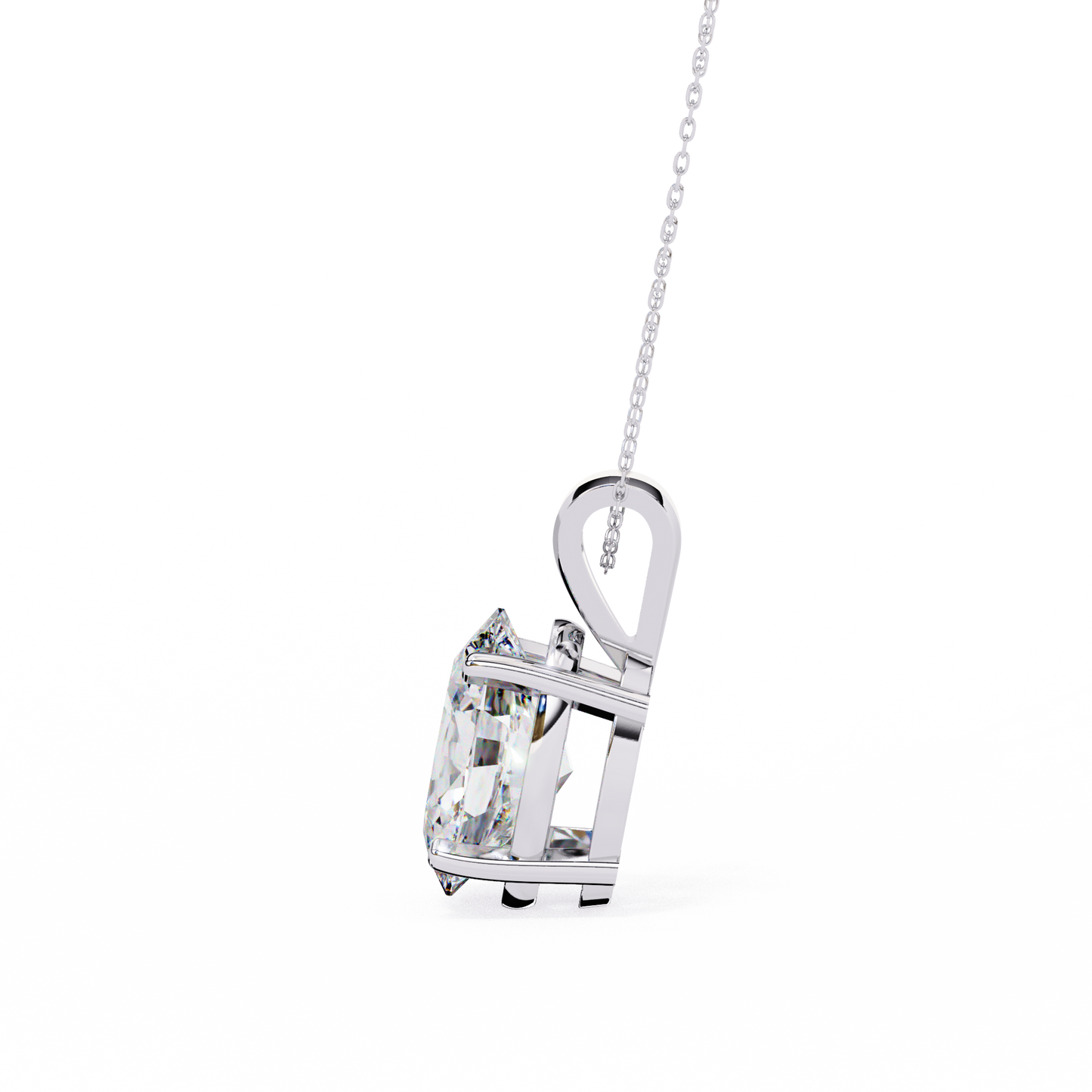 Oval Serenity – Oval Lab Diamond Minimalist Chain Pendant