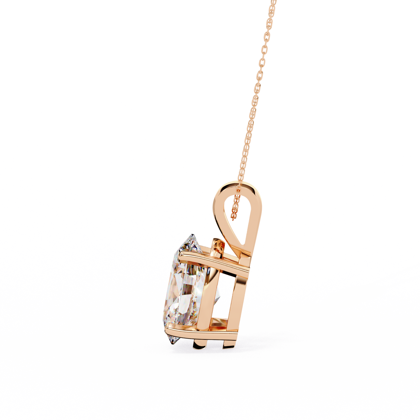 Oval Serenity – Oval Lab Diamond Minimalist Chain Pendant