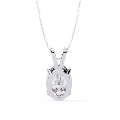 Oval Serenity – Oval Lab Diamond Minimalist Chain Pendant