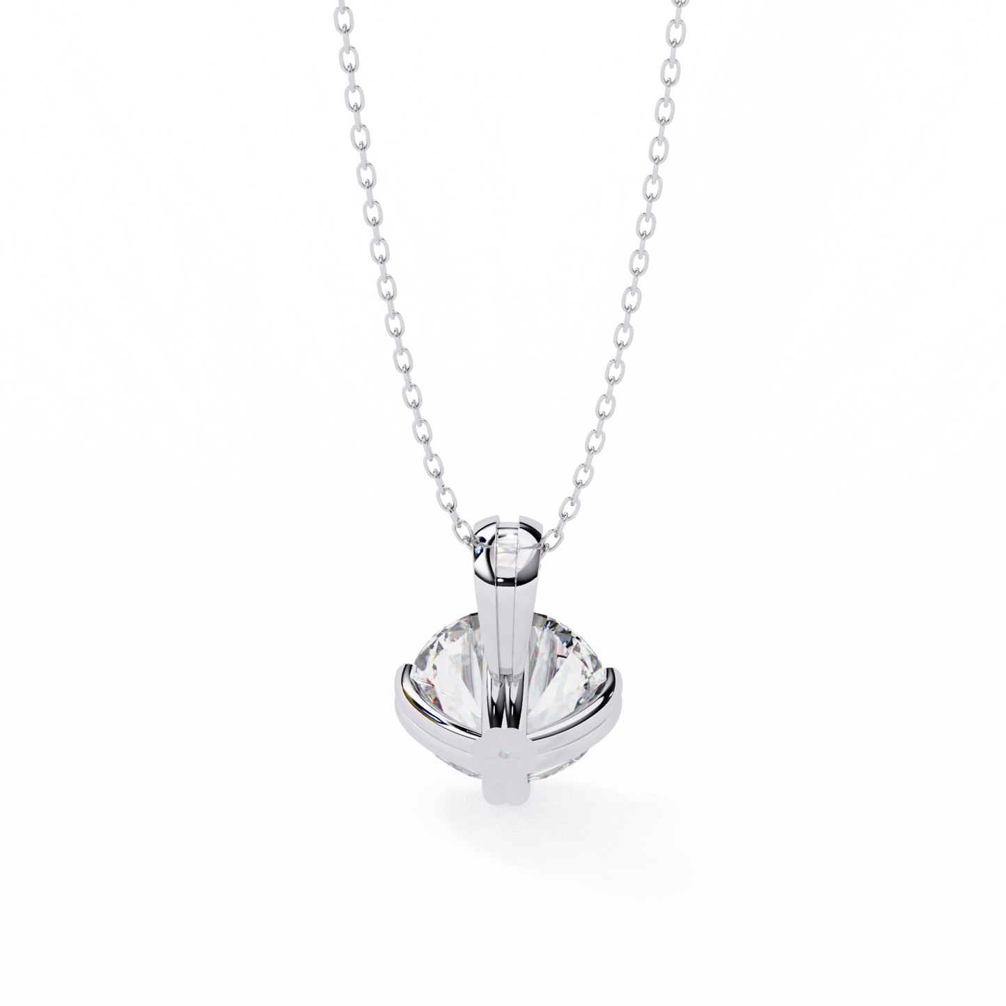 Crownlight Round – Lab Diamond Chain Pendant
