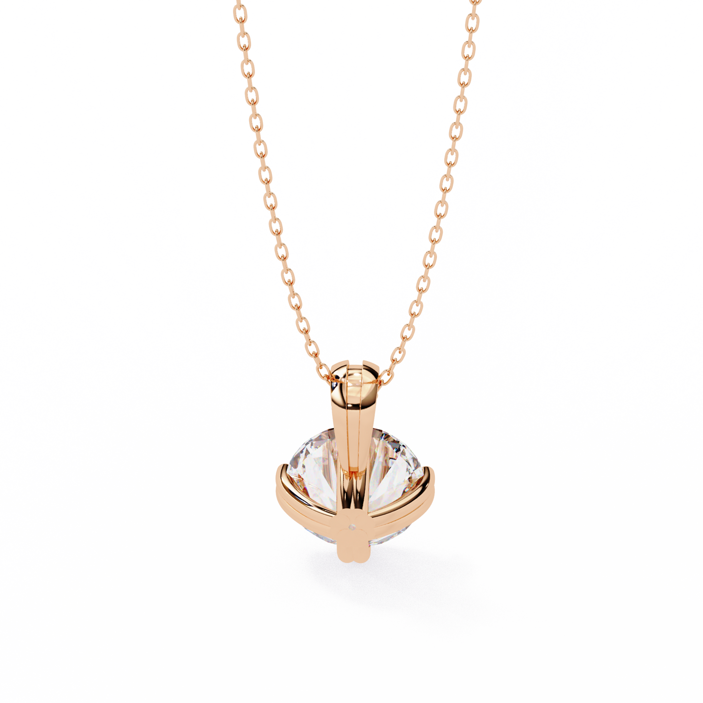 Crownlight Round – Lab Diamond Chain Pendant
