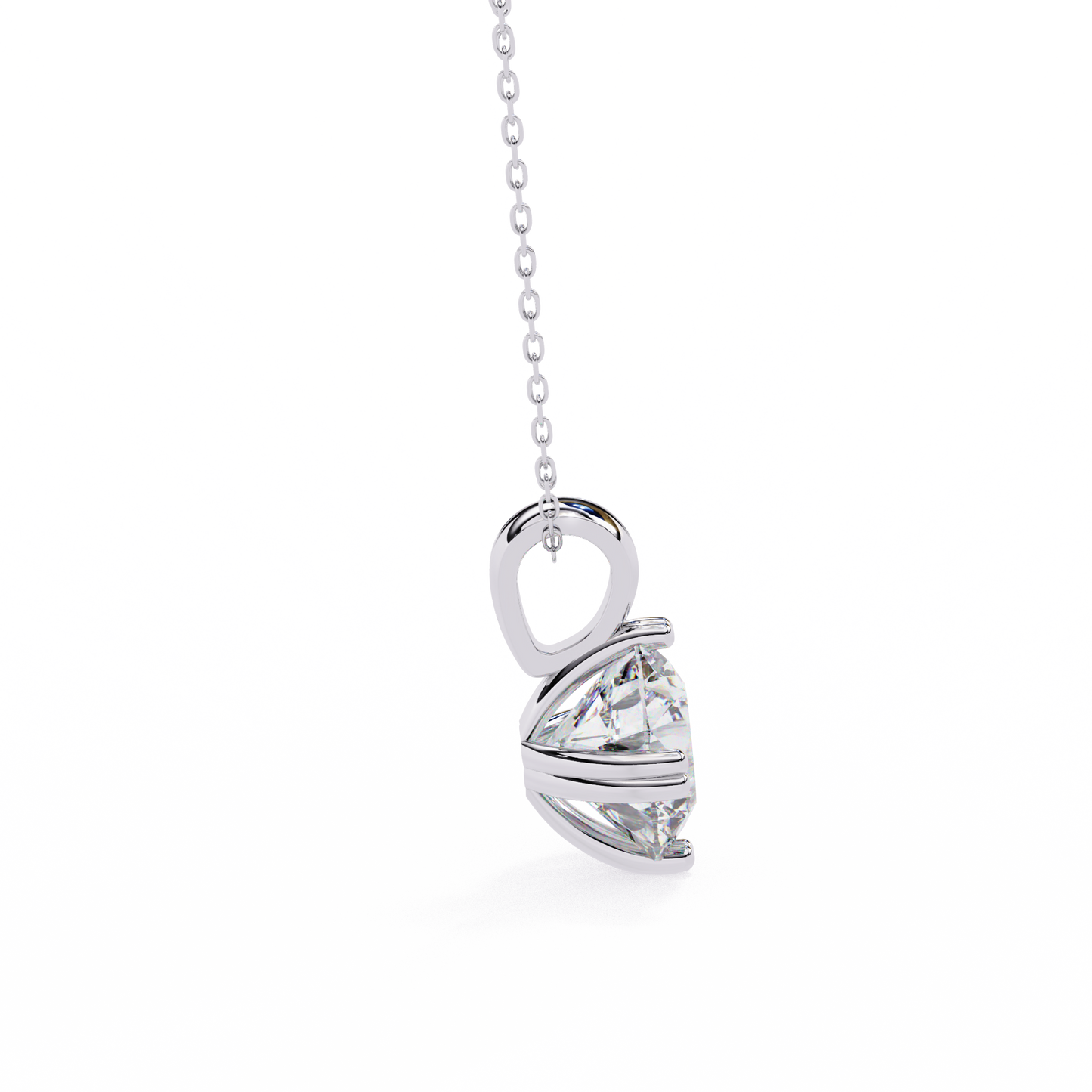 Crownlight Round – Lab Diamond Chain Pendant
