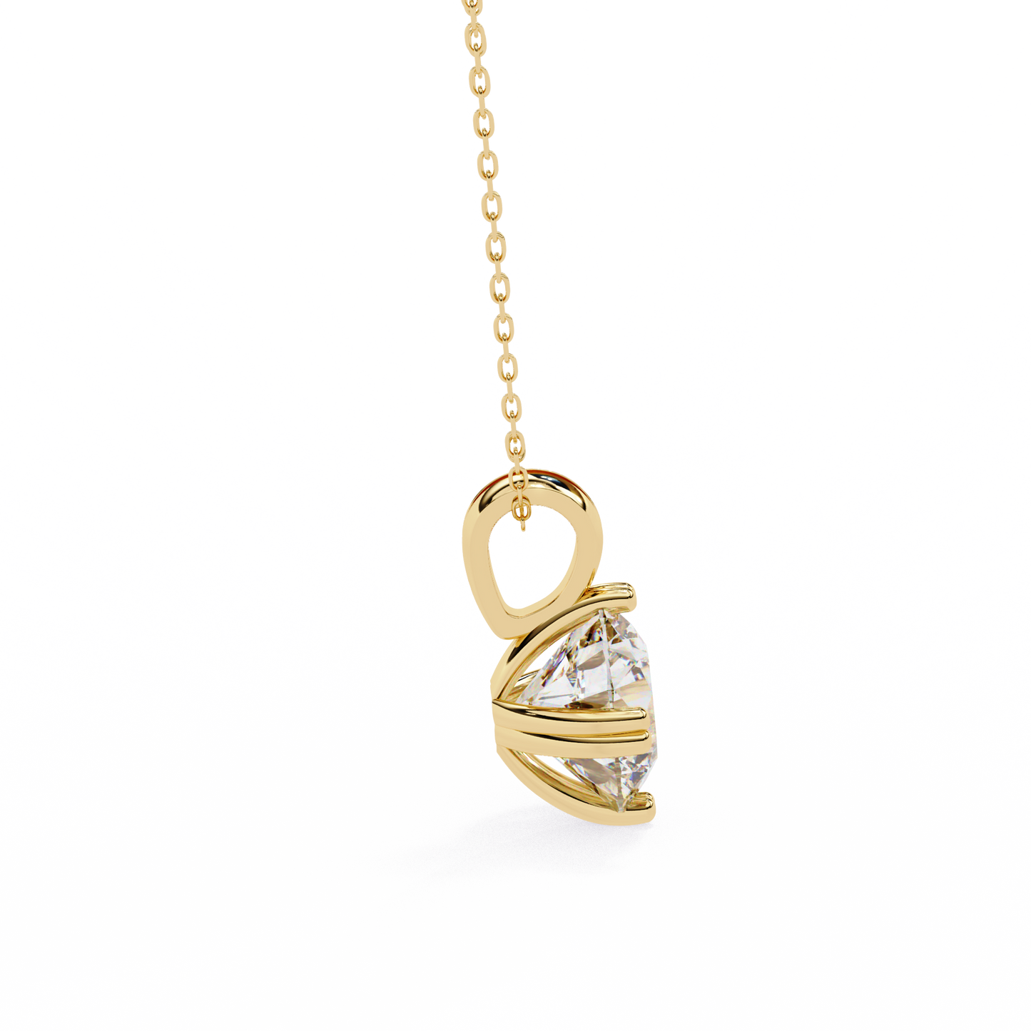 Crownlight Round – Lab Diamond Chain Pendant