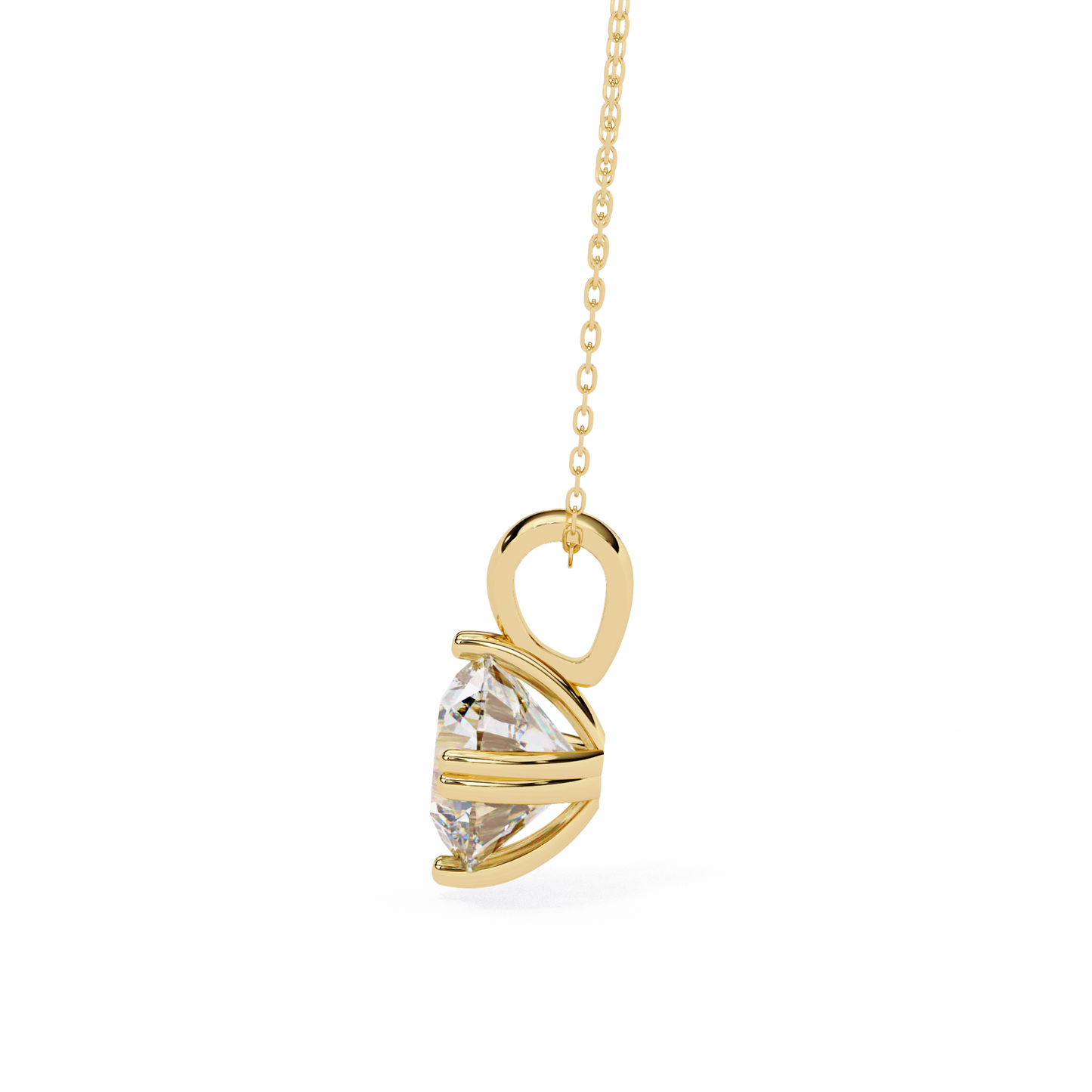 Crownlight Round – Lab Diamond Chain Pendant