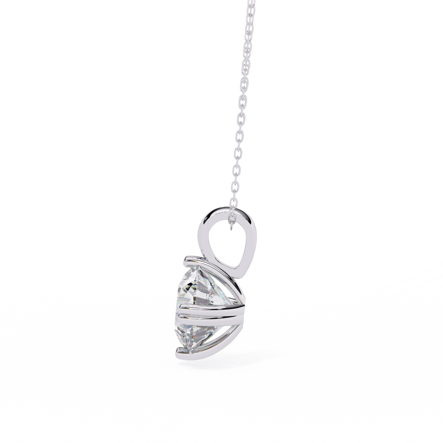 Crownlight Round – Lab Diamond Chain Pendant