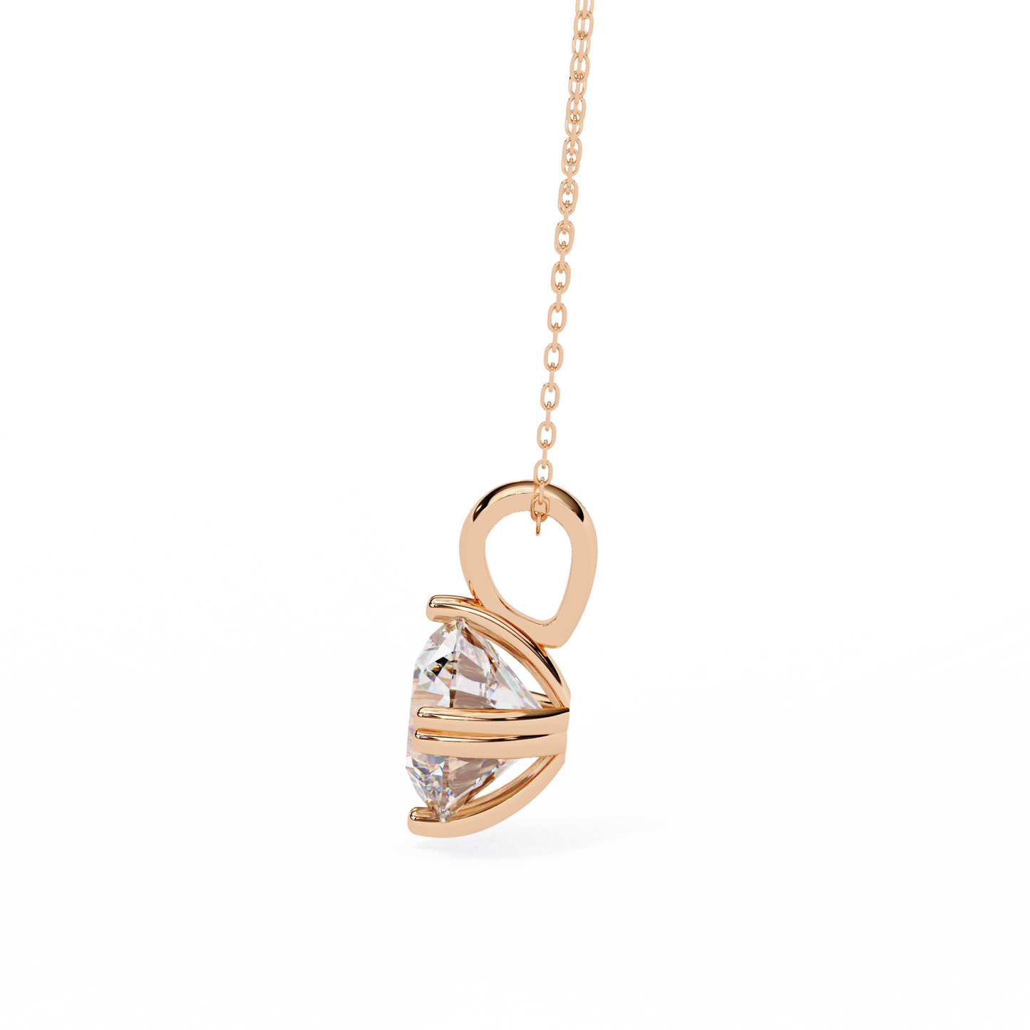 Crownlight Round – Lab Diamond Chain Pendant