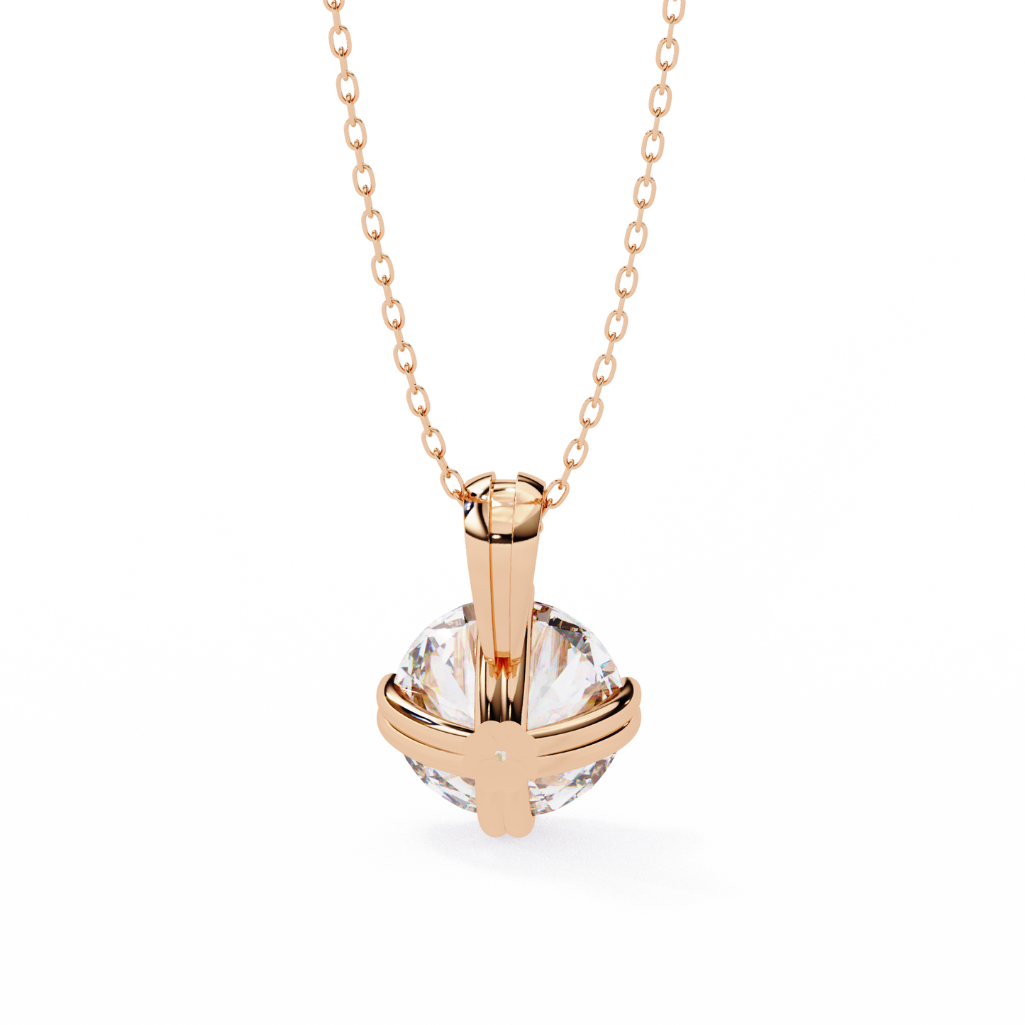 Crownlight Round – Lab Diamond Chain Pendant