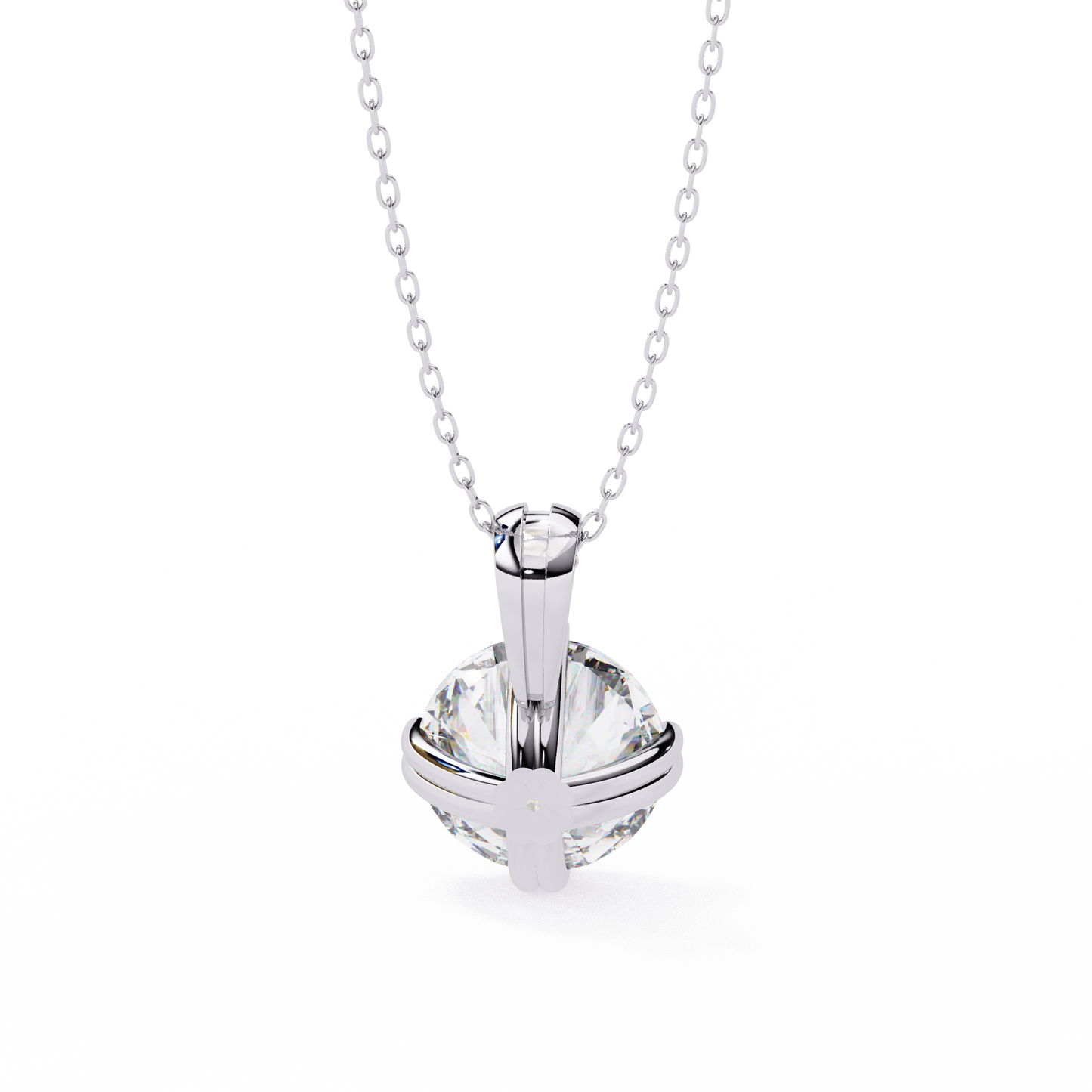Crownlight Round – Lab Diamond Chain Pendant