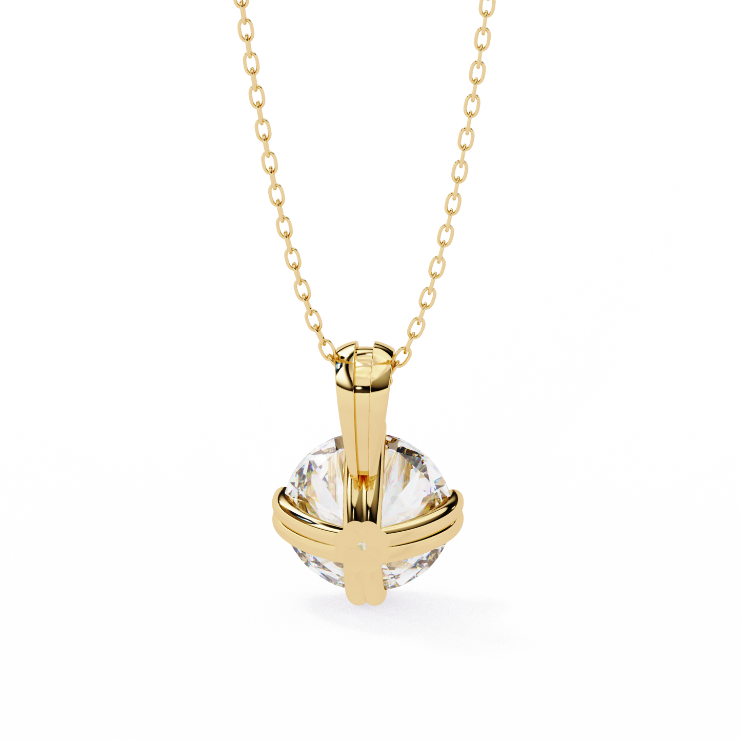 Crownlight Round – Lab Diamond Chain Pendant