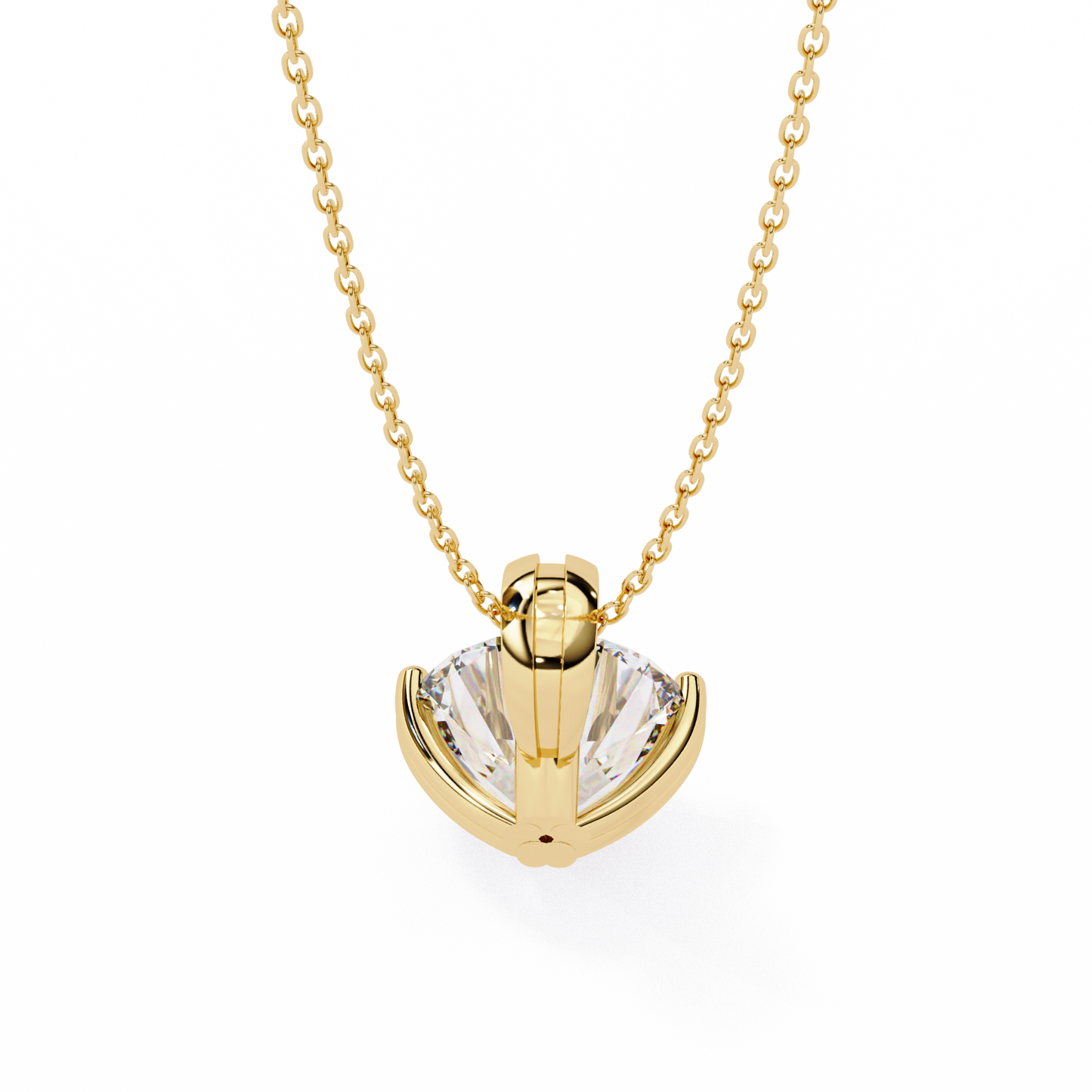 Crownlight Round – Lab Diamond Chain Pendant
