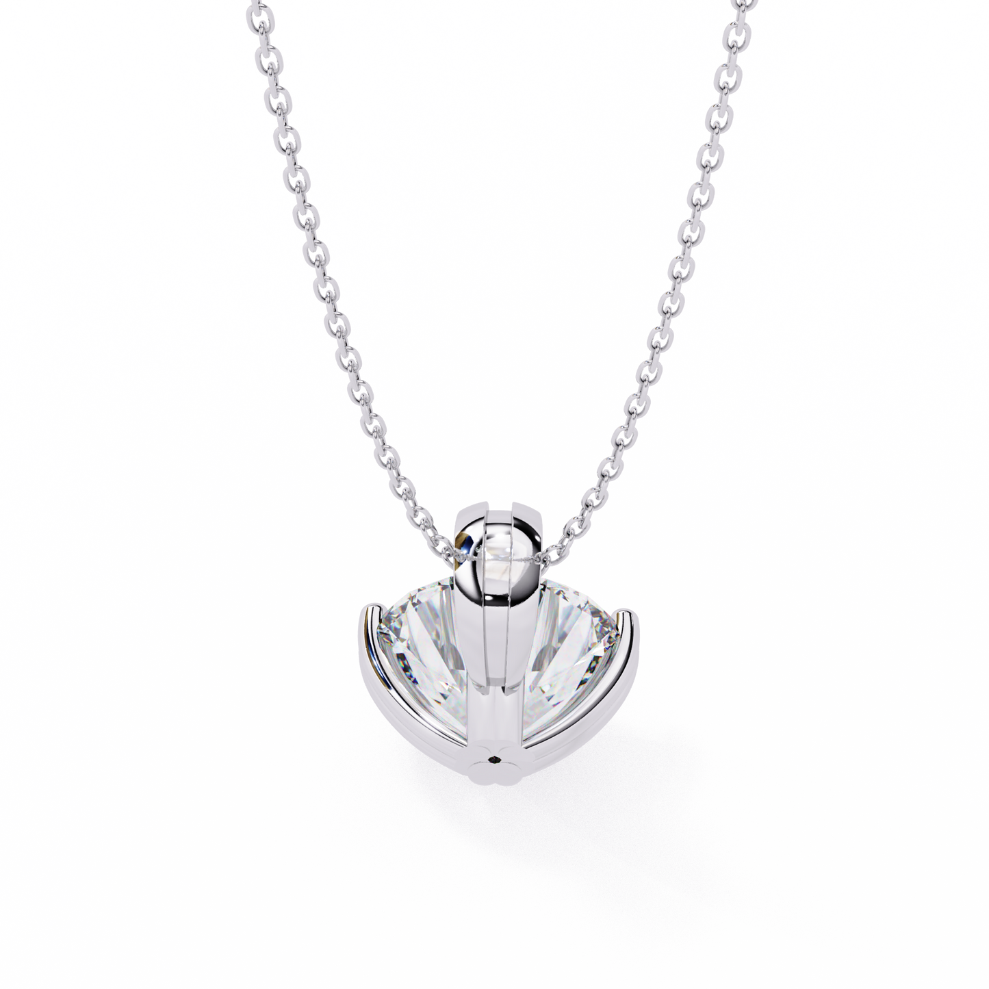 Crownlight Round – Lab Diamond Chain Pendant