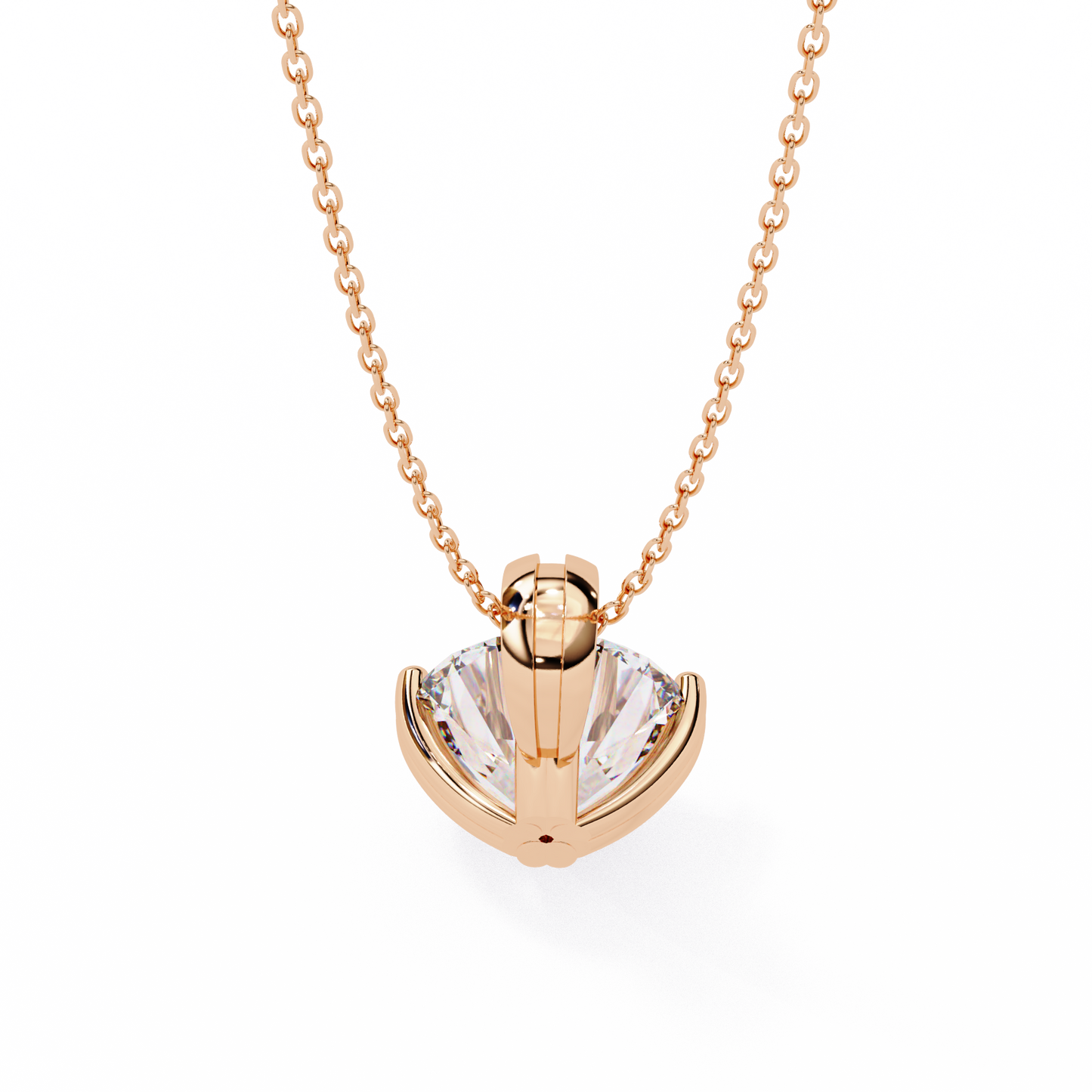 Crownlight Round – Lab Diamond Chain Pendant